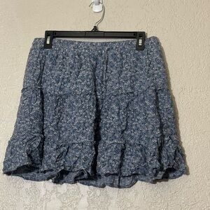 Alelly XL Floral Blue Mini Skirt